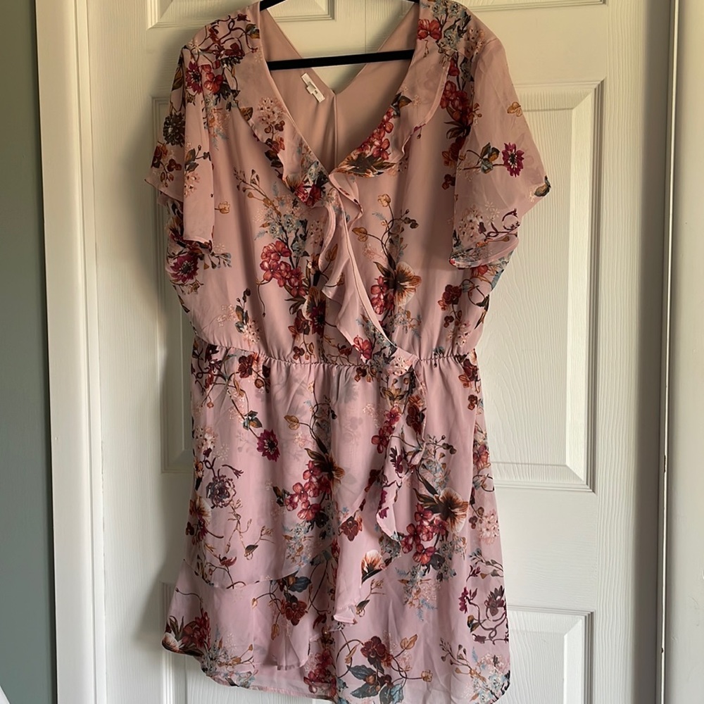 Pink floral dress
